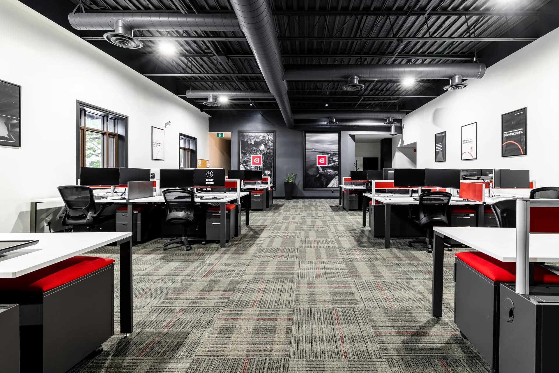 Dibbly Workspace — modern open-plan workspace with plug-and-play desks